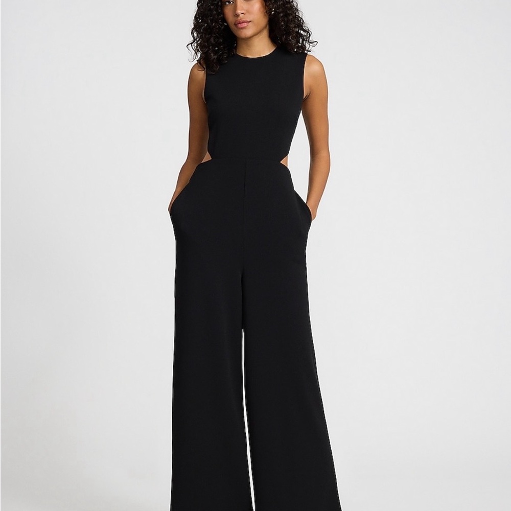 Express Cut-Out Wide Leg Black Jumpsuit Sz Small